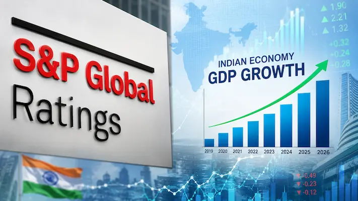 S&P Global India Rating: ਗਲੋਬਲ ਰੇਟਿੰਗ ਏਜੰਸੀ S&P ਨੇ ਭਾਰਤ ਦੀ 'BBB' ਰੇਟਿੰਗ ਰੱਖੀ ਕਾਇਮ, ਆਊਟਲੁੱਕ 'Stable', FY27 'ਚ GDP ਵਿਕਾਸ ਦਰ ਦਾ ਅਨੁਮਾਨ! 