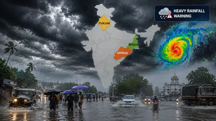 Weather Alert : ਓਡੀਸ਼ਾ ਤੇ ਗੰਗਾ ਤੱਟਵਰਤੀ ਬੰਗਾਲ 'ਚ ਬਹੁਤ ਭਾਰੀ ਮੀਂਹ ਦਾ ਅਲਰਟ, ਬਿਹਾਰ-ਝਾਰਖੰਡ 'ਚ ਗਰਜ-ਤੂਫ਼ਾਨ ਦੀ ਚਿਤਾਵਨੀ, ਜਾਣੋ ਪੰਜਾਬ ਦੇ ਮੌਸਮ ਦਾ ਤਾਜ਼ਾ ਹਾਲ!